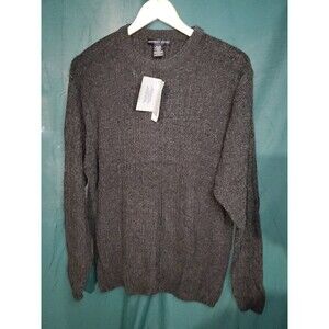 Geoffrey Beene Men's Black/Charcoal Long Sleeve Sweater Size XL Extra Soft NWT
